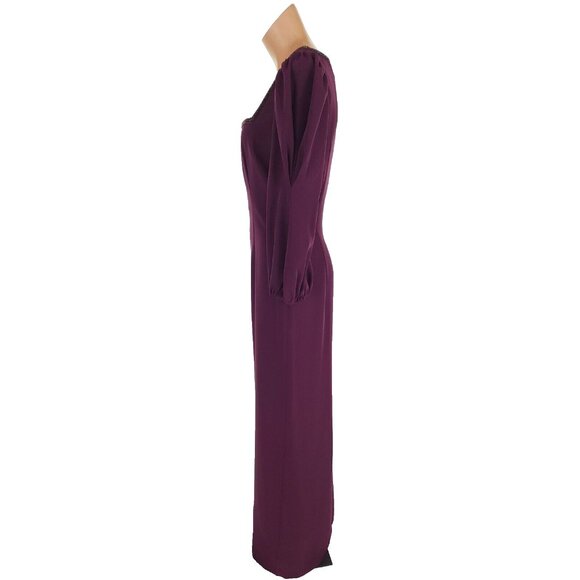 Sachin & Babi Ginny Crystal-trimmed Crepe Gown Size 4 Plum $695 - Picture 6 of 14